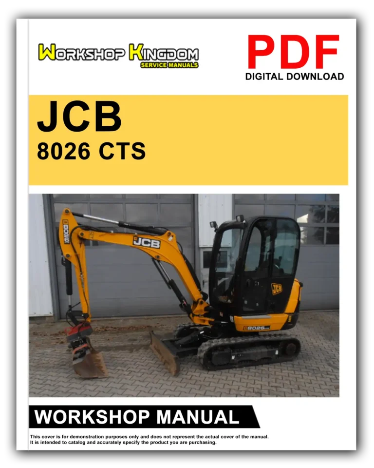 JCB 8026 CTS 30 PLUS Workshop Repair Service Manual – English – PDF Download