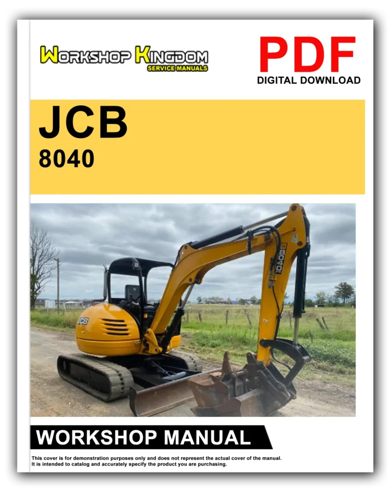JCB 8040 8045 8050 8055 Workshop Repair Service Manual – English – PDF Download