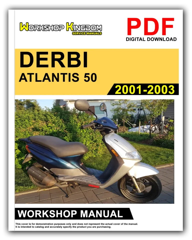 DERBI ATLANTIS 50 (2001-2003) Workshop Repair Service Manual – English – PDF Download