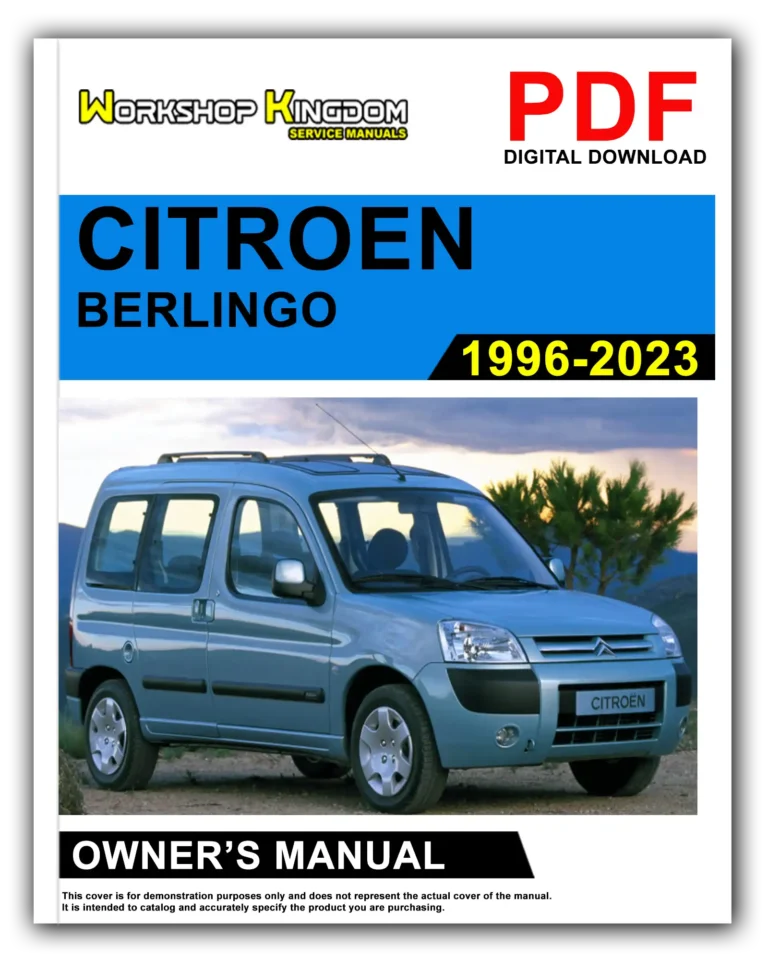 CITROEN BERLINGO (1996-2023) Owner’s Manual – English – PDF Download