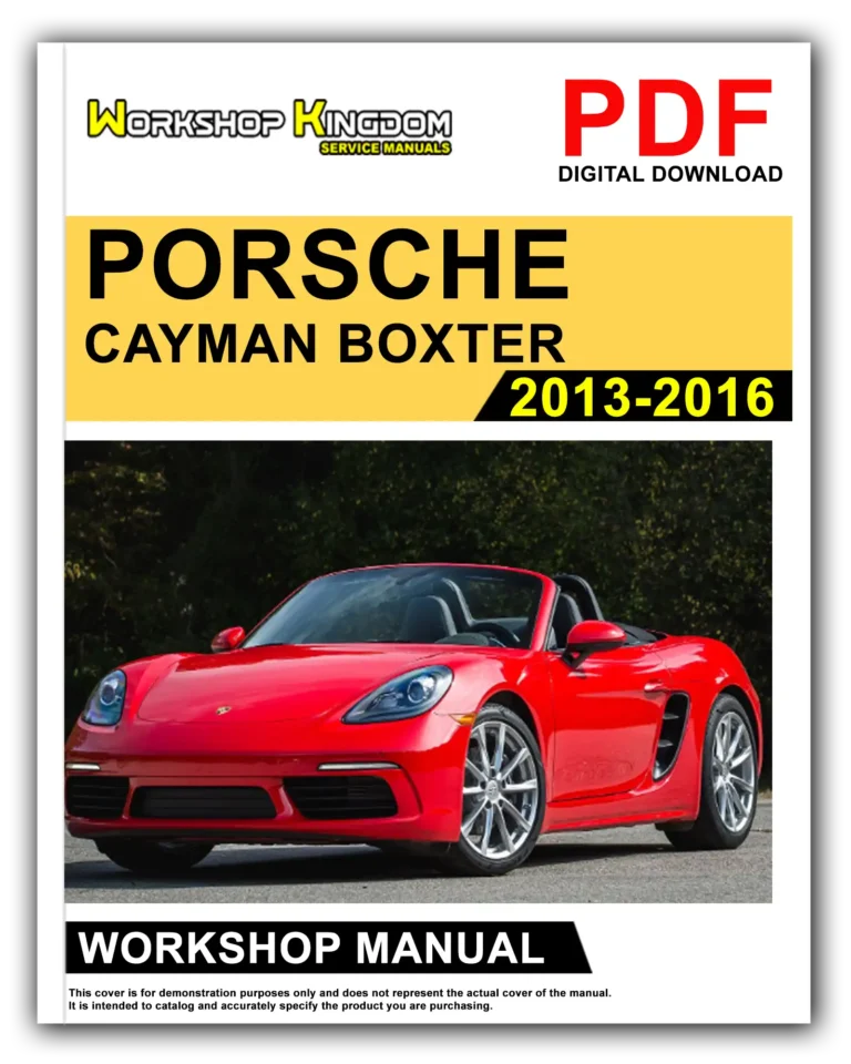 PORSCHE CAYMAN BOXTER (2013-2016) Workshop Repair Service Manual – English – PDF Download