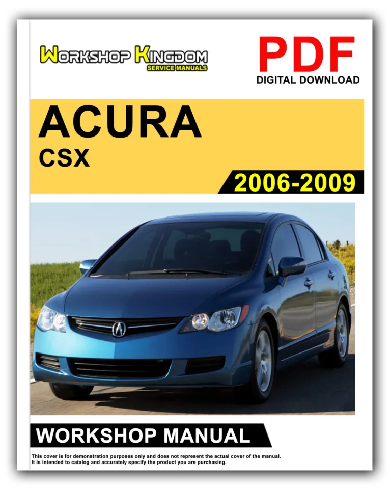 ACURA CSX (2006-2009) Workshop Repair Service Manual – English – PDF Download