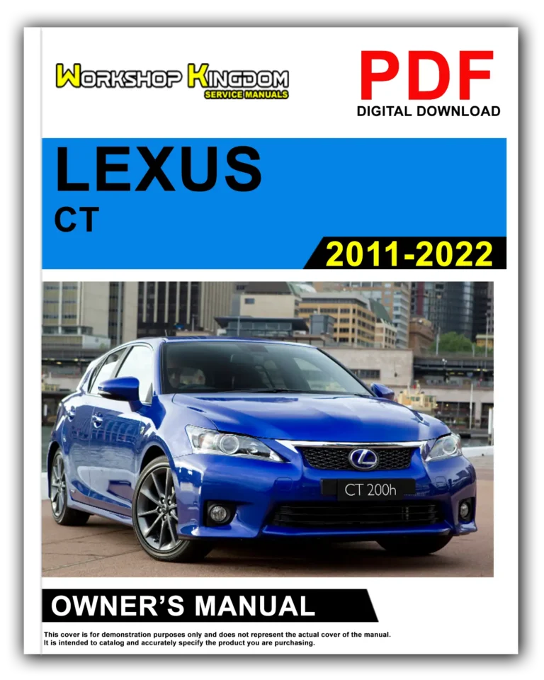LEXUS CT (2011-2022) Owner’s Manual – English – PDF Download