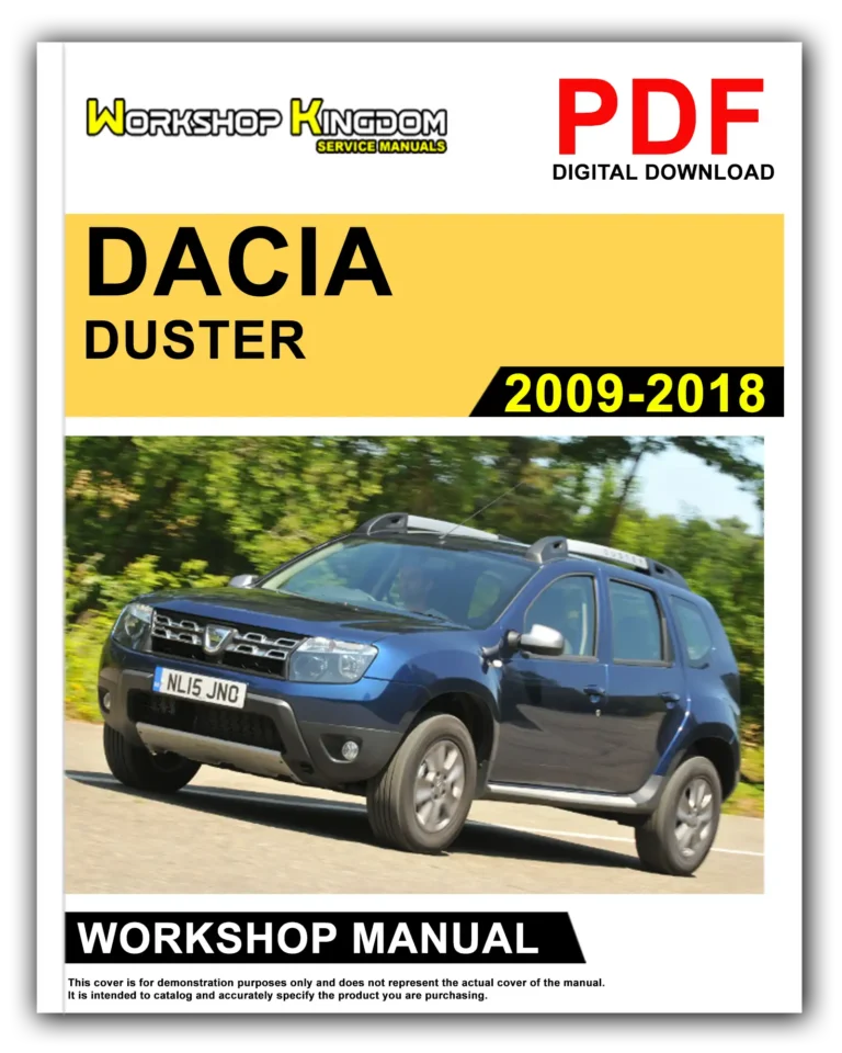 DACIA DUSTER (2009-2018) Workshop Repair Service Manual – English – PDF Download