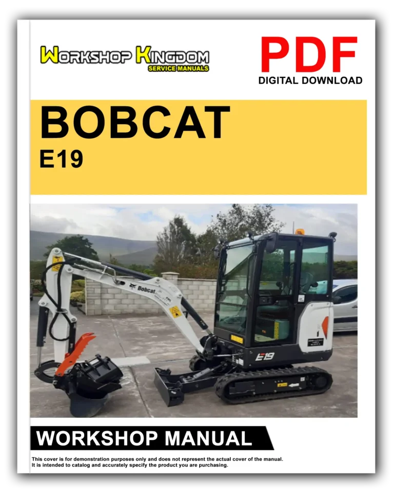 BOBCAT E19 Workshop Repair Service Manual – English – PDF Download