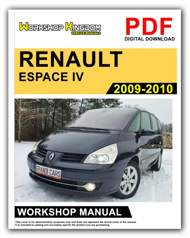 RENAULT ESPACE IV (2009-2010) Workshop Repair Service Manual – English – PDF Download