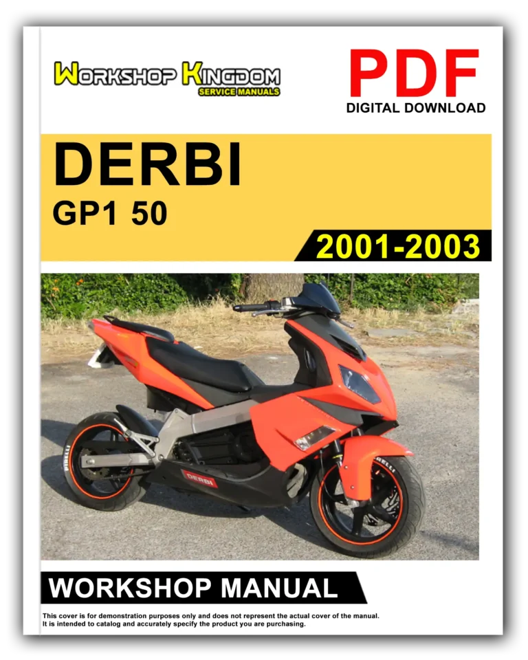 DERBI GP1 50 (2001-2003) Workshop Repair Service Manual – English – PDF Download