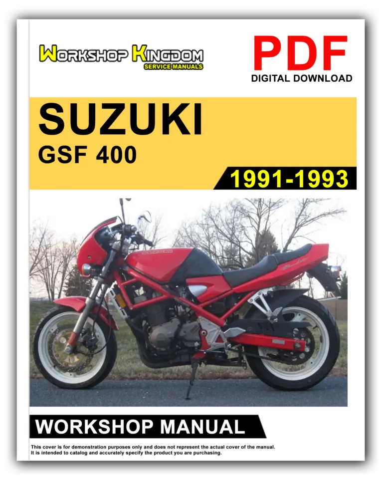 SUZUKI GSF 400 (1991-1993) Workshop Repair Service Manual – English – PDF Download