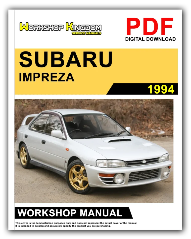 SUBARU IMPREZA (1994) Workshop Repair Service Manual – English – PDF Download