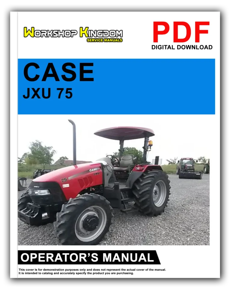 CASE JXU 75 JXU 85 JXU 95 JXU 105 Operator’s Manual – English – PDF Download