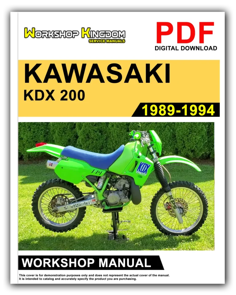 KAWASAKI KDX 200 (1989-1994) Workshop Repair Service Manual – English – PDF Download