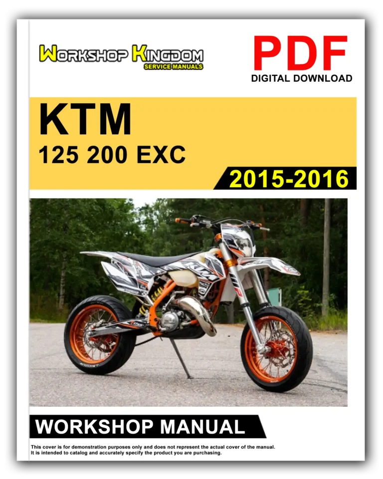 KTM 125 200 EXC (2015-2016) Workshop Repair Service Manual – English – PDF Download
