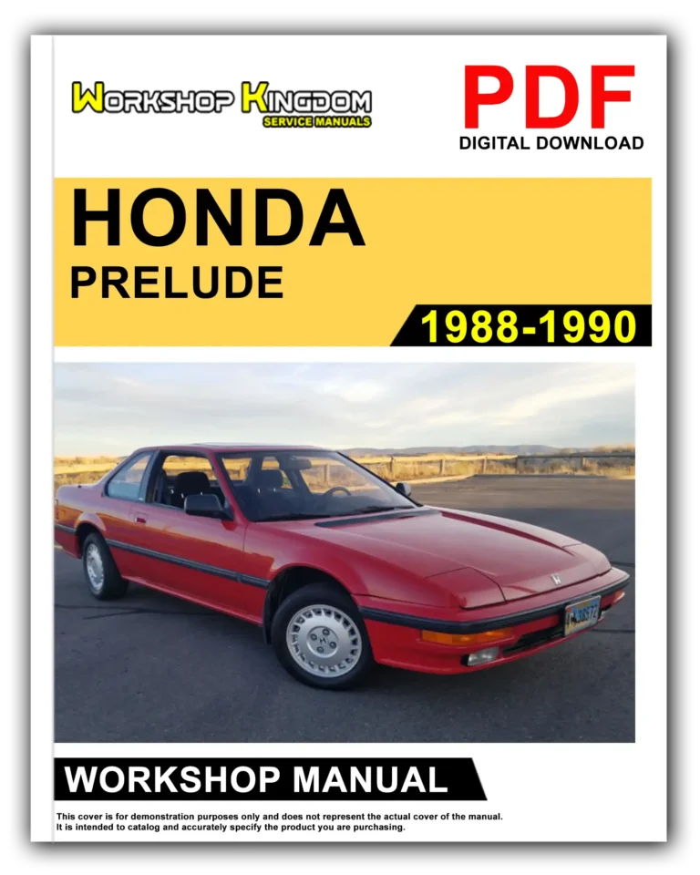 HONDA PRELUDE (1988-1990) Workshop Repair Service Manual – English – PDF Download