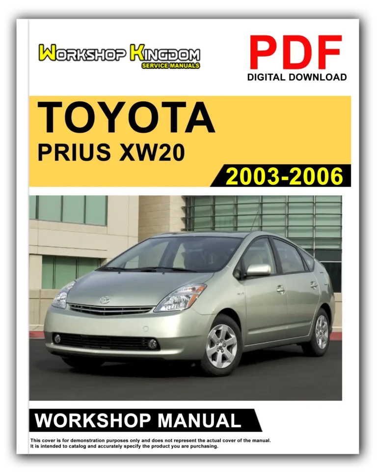 TOYOTA PRIUS XW20 (2003-2006) Workshop Repair Service Manual – English – PDF Download