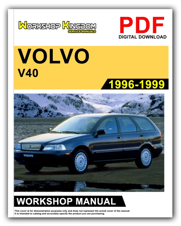 VOLVO V40 (1996-1999) Workshop Repair Service Manual – English – PDF Download
