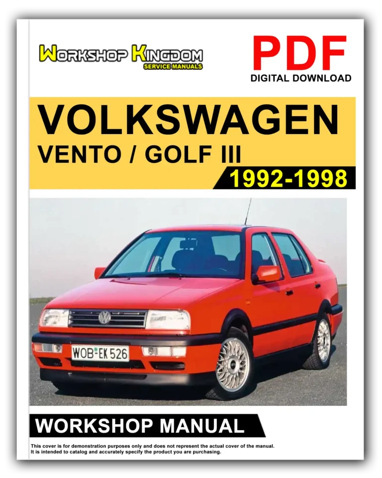 VOLKSWAGEN VENTO AND GOLF III (1992-1998) Workshop Repair Service Manual – English – PDF Download