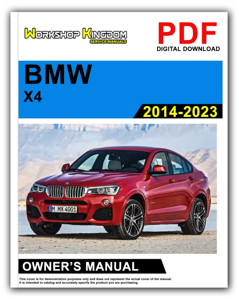 BMW X4 (2014-2023) Owner’s Manual – English – PDF Download