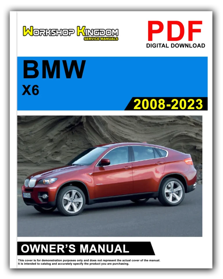 BMW X6 (2008-2023) Owner’s Manual – English – PDF Download