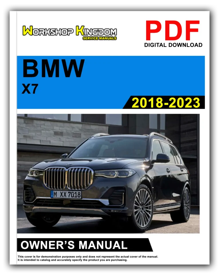 BMW X7 (2018-2023) Owner’s Manual – English – PDF Download