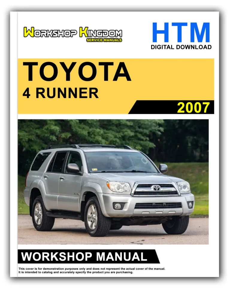 TOYOTA 4 RUNNER (2007) Workshop Repair Service Manual – English – HTM Download