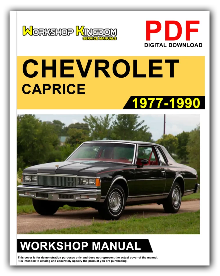 CHEVROLET CAPRICE (1977-1990) Workshop Repair Service Manual – English – PDF Download