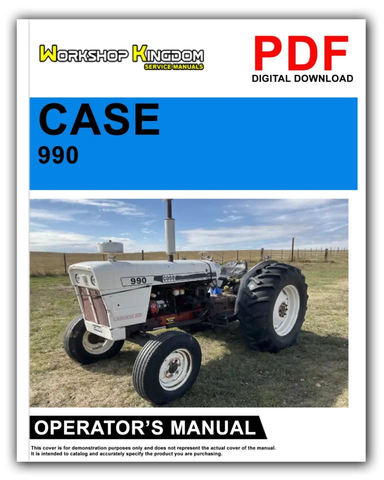 CASE 990 995 Operator’s Manual – English – PDF Download