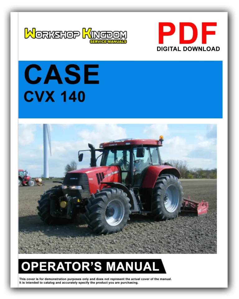 CASE CVX 140 150 160 175 195 Operator’s Manual – English – PDF Download