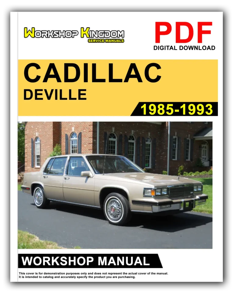 CADILLAC DEVILLE (1985-1993) Workshop Repair Service Manual – English – PDF Download