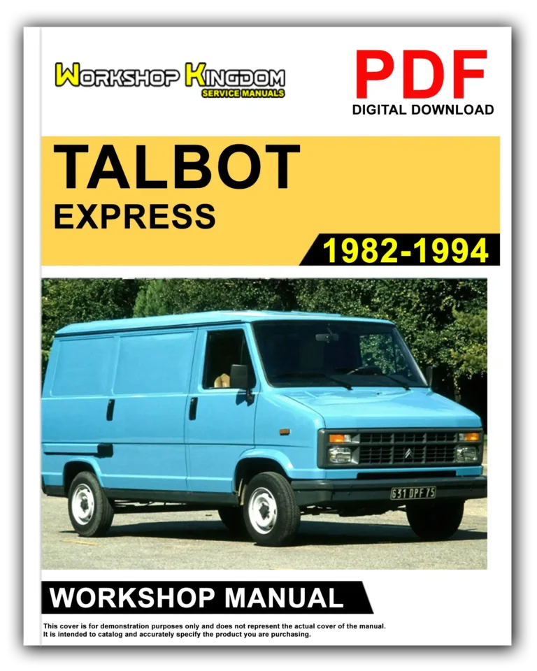 TALBOT EXPRESS (1982-1994) Workshop Repair Service Manual – English – PDF Download