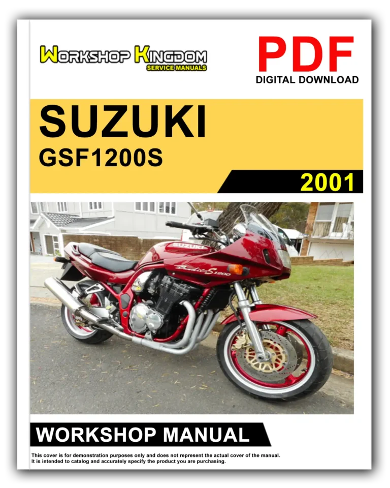 SUZUKI GSF1200S GSF1200 (2001) Workshop Repair Service Manual – English – PDF Download