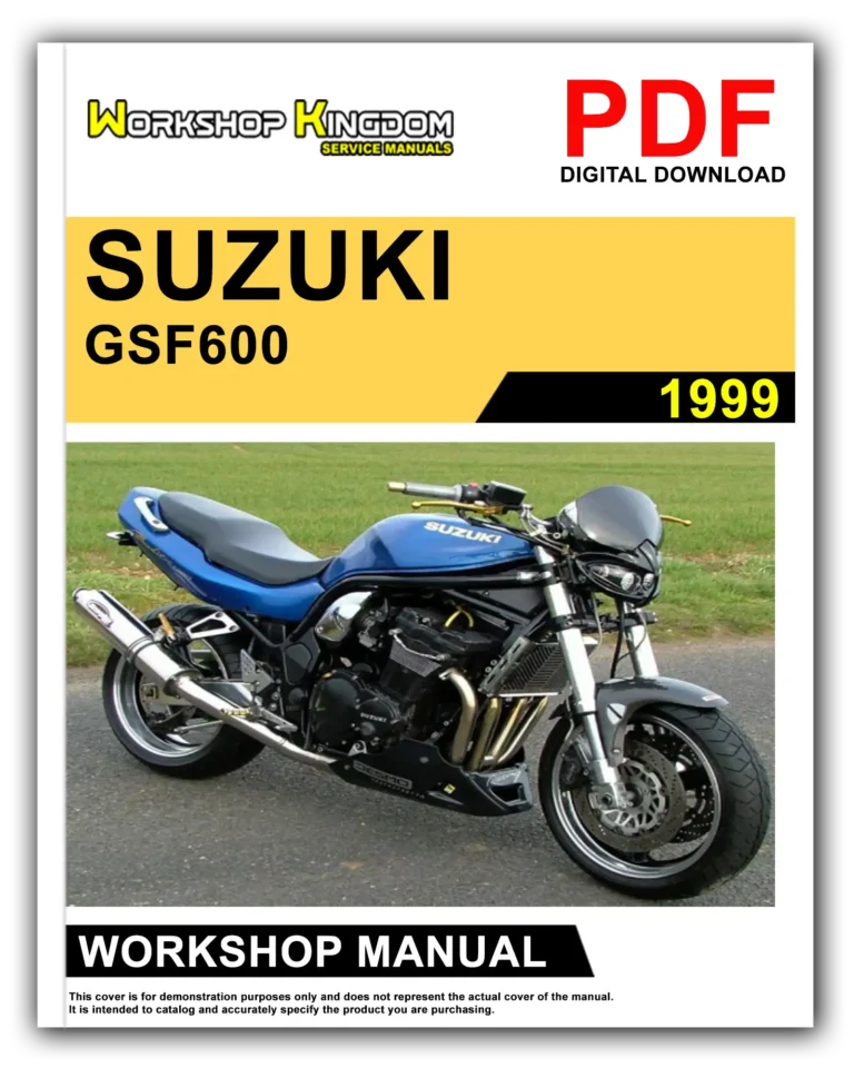 SUZUKI GSF600 GSF600S (1999) Workshop Repair Service Manual – English – PDF Download