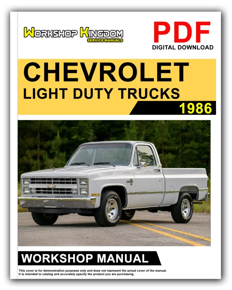 CHEVROLET LIGHT DUTY TRUCKS (1986) Workshop Repair Service Manual – English – PDF Download