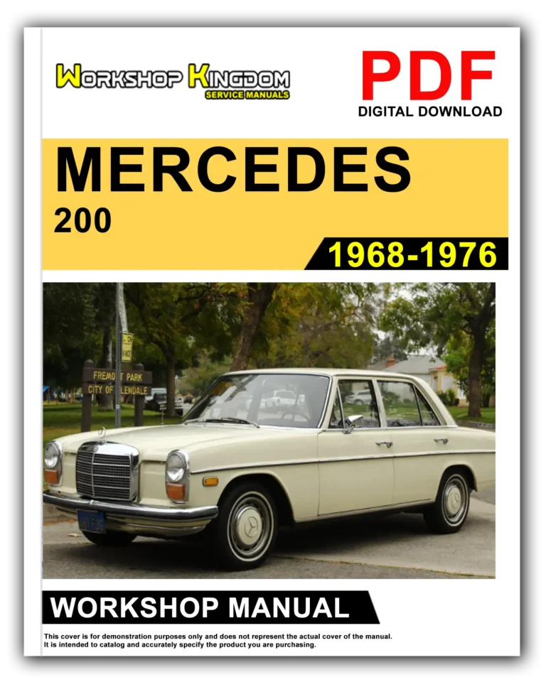 MERCEDES 200 220 230 250 W114 W115 (1968-1976) Workshop Repair Service Manual – English – PDF Download