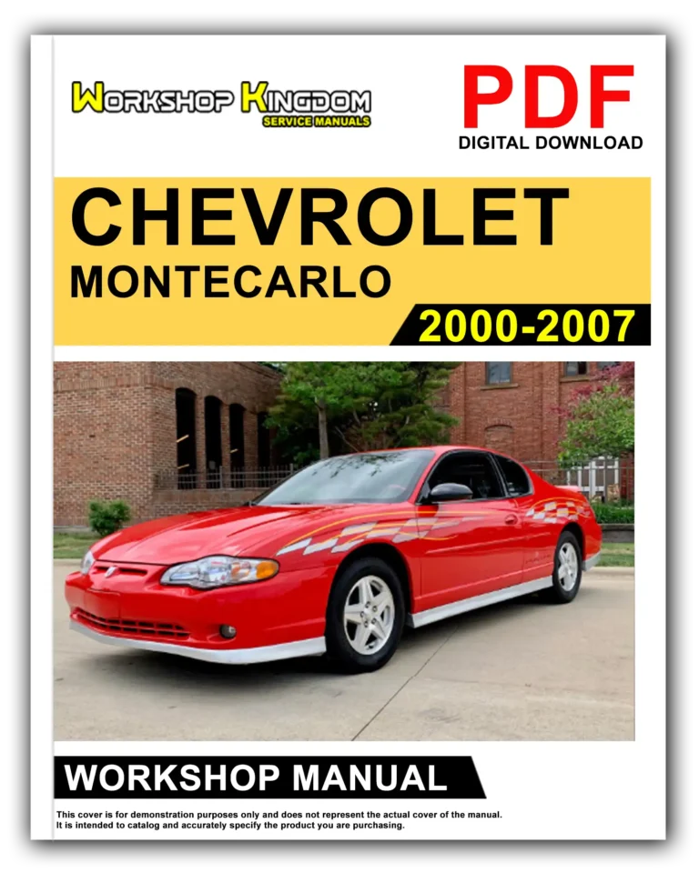 CHEVROLET MONTECARLO (2000-2007) Workshop Repair Service Manual – English – PDF Download