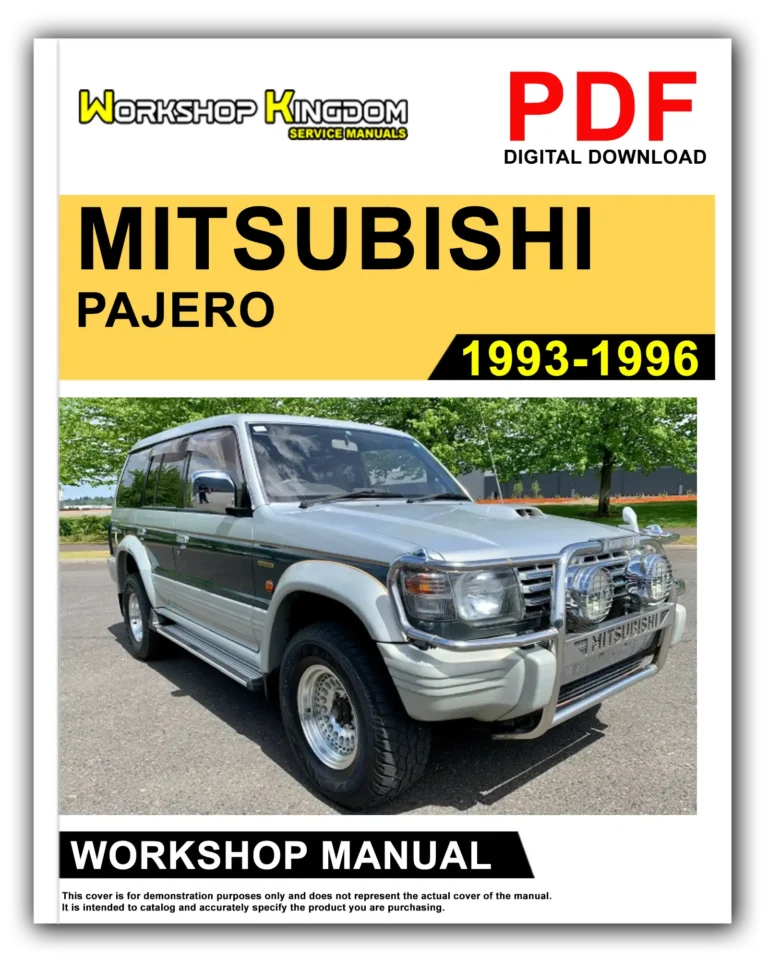 MITSUBISHI PAJERO (1993-1996) Workshop Repair Service Manual – English – PDF Download