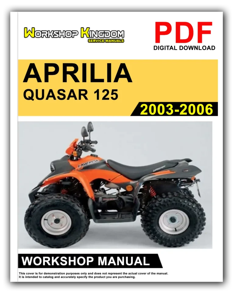 APRILIA QUASAR 125 180 (2003-2006) Workshop Repair Service Manual – English – PDF Download