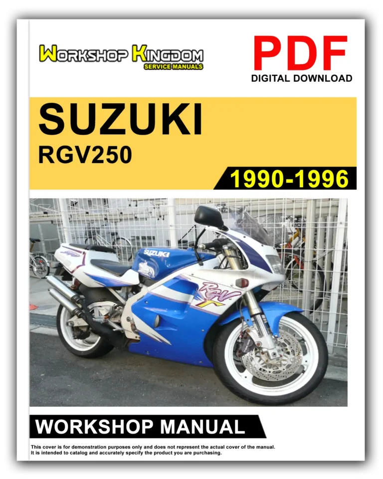 SUZUKI RGV250 (1990-1996) Workshop Repair Service Manual – English – PDF Download