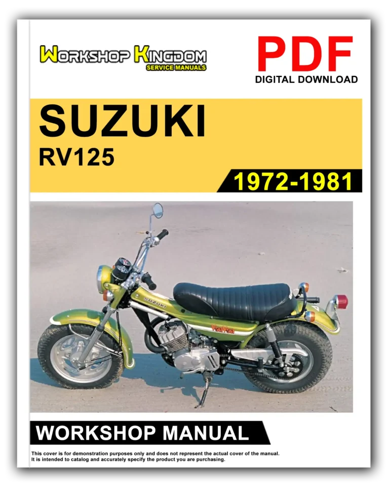 SUZUKI RV125 (1972-1981) Workshop Repair Service Manual – English – PDF Download