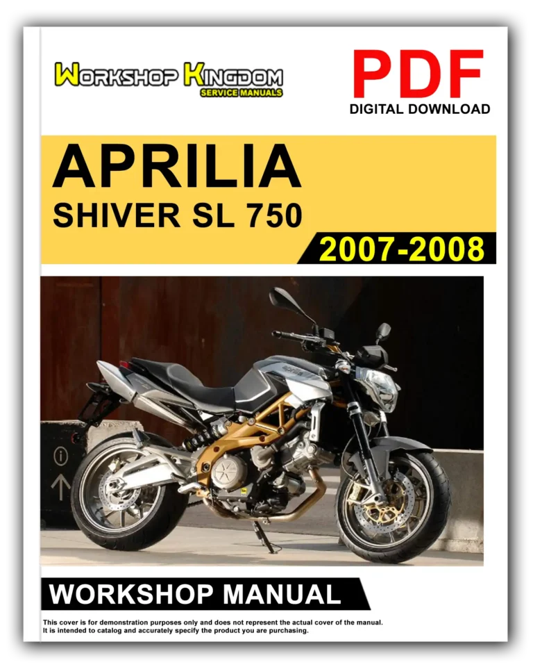 APRILIA SHIVER SL 750 (2007-2008) Workshop Repair Service Manual – English – PDF Download