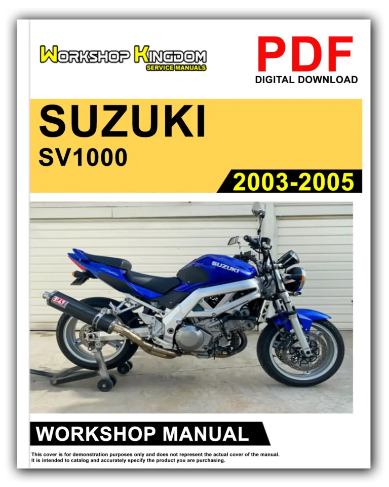 SUZUKI SV1000 (2003-2005) Workshop Repair Service Manual – English – PDF Download