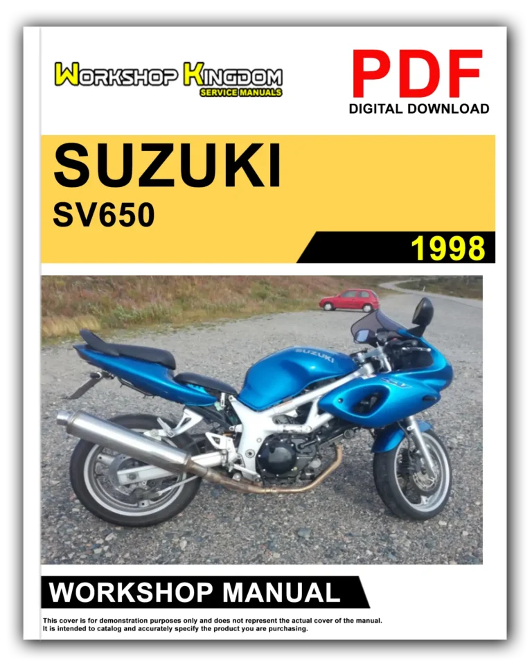 SUZUKI SV650 (1998) Workshop Repair Service Manual – English – PDF Download