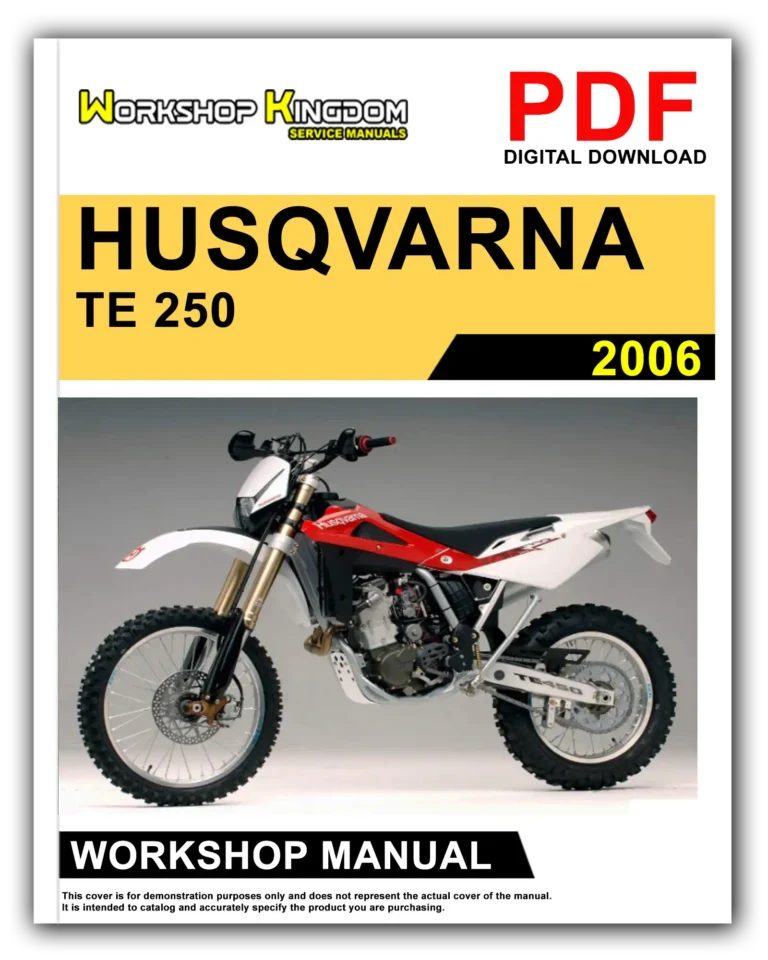 HUSQVARNA TE 250-450-510 TC 250-450-510 SM 400-450-510 SMR 450 (2006) Workshop Repair Service Manual – English – PDF Download