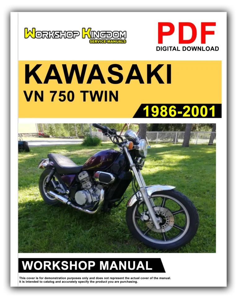 KAWASAKI VN 750 TWIN (1986-2001) Workshop Repair Service Manual – English – PDF Download