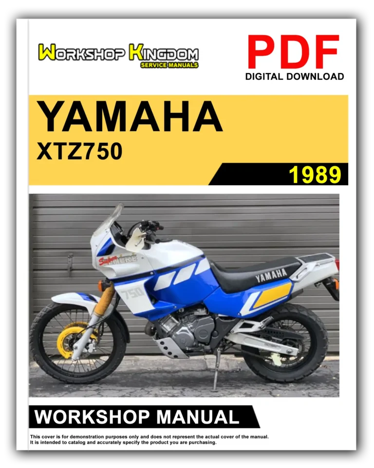 YAMAHA XTZ750 (1989) Workshop Repair Service Manual – English – PDF Download