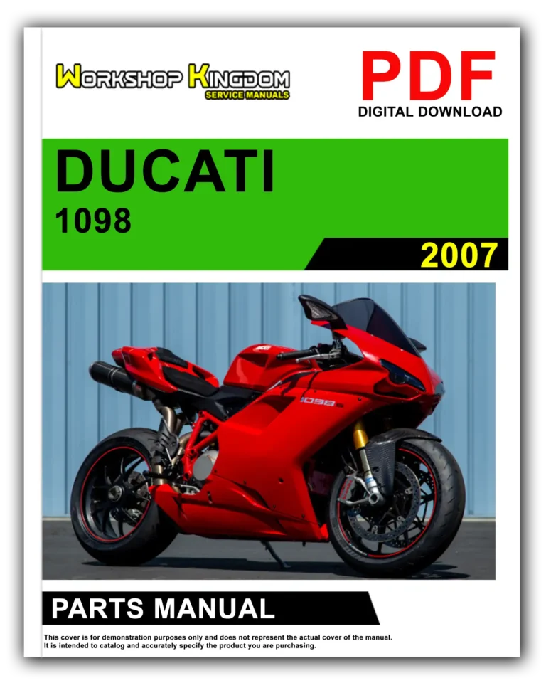 DUCATI 1098 (2007) Spare Parts Catalogue Manual – English – PDF Download