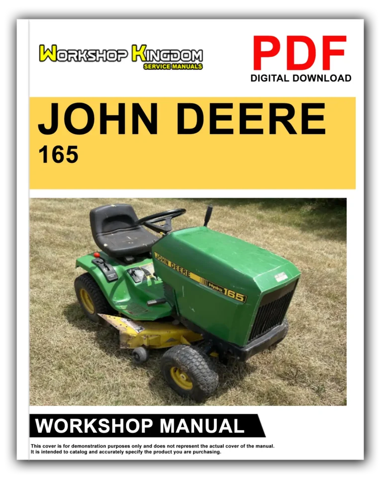 JOHN DEERE 165 Workshop Repair Service Manual – English – PDF Download