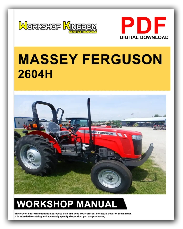 MASSEY FERGUSON 2604H 2605H 2606H 2607H Workshop Repair Service Manual – English – PDF Download