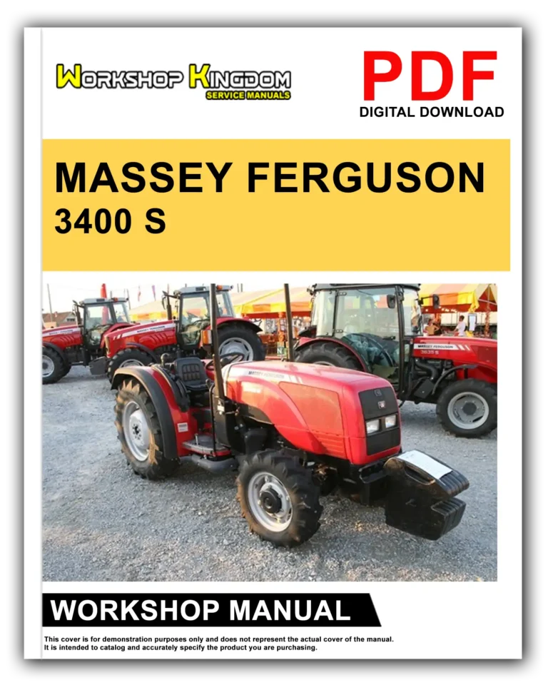 MASSEY FERGUSON 3400 S Workshop Repair Service Manual – English – PDF Download