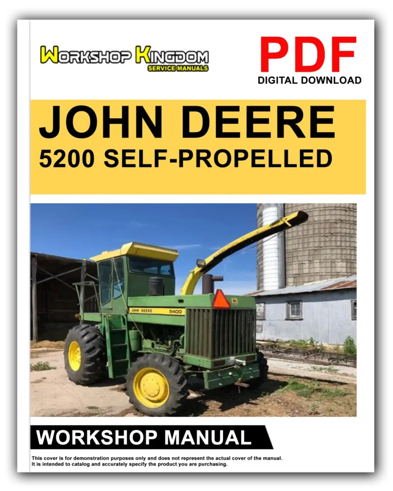 JOHN DEERE 5200 5400 Workshop Repair Service Manual – English – PDF Download