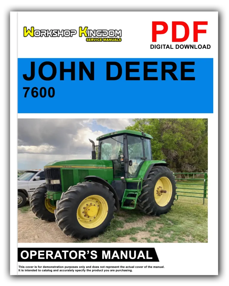 JOHN DEERE 7600 7700 7800 Operator’s Manual – English – PDF Download